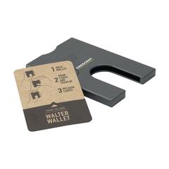 Vue Walter Wallet Recycled Aluminium Slim -4- porte-cartes de couleur gris| Krokrodeal