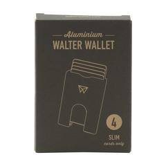 Vue Walter Wallet Recycled Aluminium Slim -4- porte-cartes de couleur gris| Krokrodeal