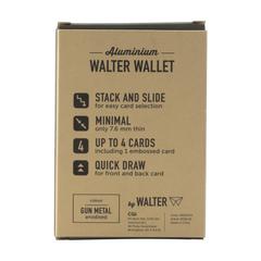 Vue Walter Wallet Recycled Aluminium Slim -4- porte-cartes de couleur gris| Krokrodeal