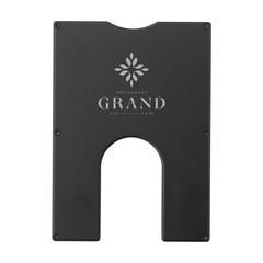Vue Walter Wallet Recycled Aluminium Slim -4- porte-cartes de couleur noir| Krokrodeal