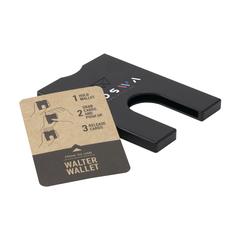 Vue Walter Wallet Recycled Aluminium Slim -4- porte-cartes de couleur noir| Krokrodeal