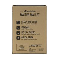 Vue Walter Wallet Recycled Aluminium Slim -4- porte-cartes de couleur noir| Krokrodeal