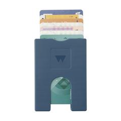 Vue Walter Wallet Original -7- porte-cartes de couleur bleu| Krokrodeal