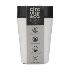 Vue Circular&Co Recycled Coffee Cup 227 ml mug de couleur noir| Krokrodeal