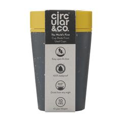 Vue Circular&Co Recycled Coffee Cup 227 ml mug de couleur jaune| Krokrodeal