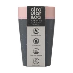 Vue Circular&Co Recycled Coffee Cup 227 ml mug de couleur rose| Krokrodeal