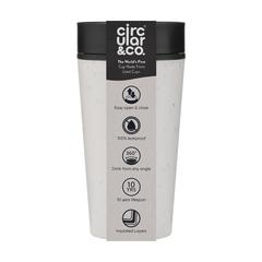 Vue Circular&Co Recycled Coffee Cup 340 ml mug de couleur blanc| Krokrodeal