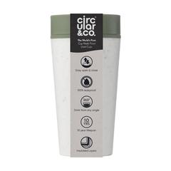 Vue Circular&Co Recycled Coffee Cup 340 ml mug de couleur vert| Krokrodeal