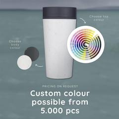 Vue Circular&Co Recycled Coffee Cup 340 ml mug de couleur gris| Krokrodeal