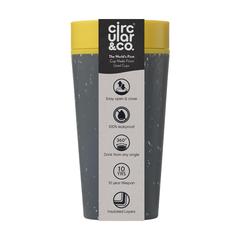 Vue Circular&Co Recycled Coffee Cup 340 ml mug de couleur jaune| Krokrodeal