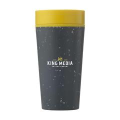 Vue Circular&Co Recycled Coffee Cup 340 ml mug de couleur jaune| Krokrodeal