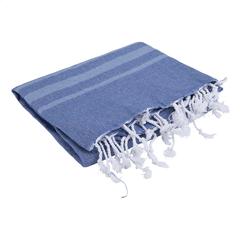 Vue Oxious Hammam Towels - Vibe Luxury stripe serviette de couleur bleu| Krokrodeal