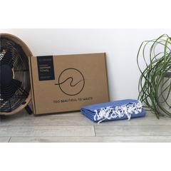 Vue Oxious Hammam Towels - Vibe Luxury stripe serviette de couleur bleu| Krokrodeal