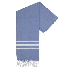 Vue Oxious Hammam Towels - Vibe Luxury stripe serviette de couleur bleu| Krokrodeal