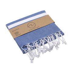 Vue Oxious Hammam Towels - Vibe Luxury stripe serviette de couleur bleu| Krokrodeal