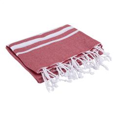 Vue Oxious Hammam Towels - Vibe Luxury stripe serviette de couleur rouge| Krokrodeal