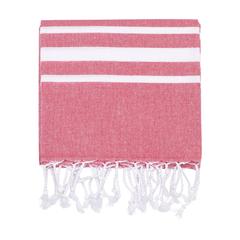 Vue Oxious Hammam Towels - Vibe Luxury stripe serviette de couleur rouge| Krokrodeal