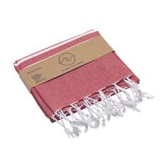 Vue Oxious Hammam Towels - Vibe Luxury stripe serviette de couleur rouge| Krokrodeal