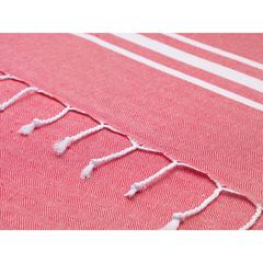 Vue Oxious Hammam Towels - Vibe Luxury stripe serviette de couleur rouge| Krokrodeal