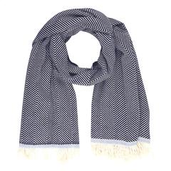 Vue Oxious Scarf - Bright tissu de couleur bleu| Krokrodeal