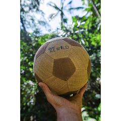 Vue Waboba Sustainable Sport item - Soccerball football de couleur beige| Krokrodeal