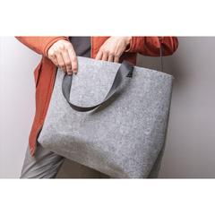 Vue RPET Felt Shoulder Bag sac bandoulière de couleur gris| Krokrodeal