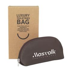 Vue Apple Imitation Leather Toiletry Bag trousse toilette de couleur marron| Krokrodeal