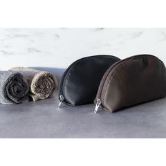 Vue Apple Imitation Leather Toiletry Bag trousse toilette de couleur marron| Krokrodeal