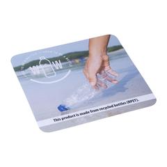 Vue RPET MousePad Cleaner Anti-Slip tapis de souris de couleur blanc| Krokrodeal