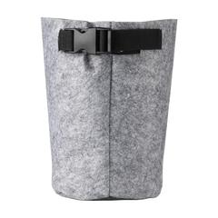 Vue RPET Felt Car Trash Bin corbeille de couleur gris| Krokrodeal
