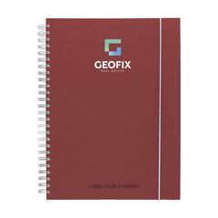 Vue Bloc-note Agricultural Waste A5 -Hardcover 100 feuilles de couleur rouge| Krokrodeal