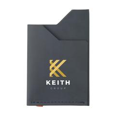 Vue Recycled Leather Cardholder porte-cartes de couleur bleu| Krokrodeal