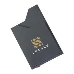 Vue Recycled Leather Cardholder porte-cartes de couleur bleu| Krokrodeal