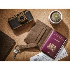 Vue Recycled Leather Keyring porte-clés de couleur marron| Krokrodeal