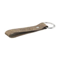 Vue Recycled Leather Keyring porte-clés de couleur marron| Krokrodeal