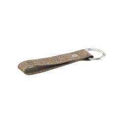 Vue Recycled Leather Keyring porte-clés de couleur marron| Krokrodeal