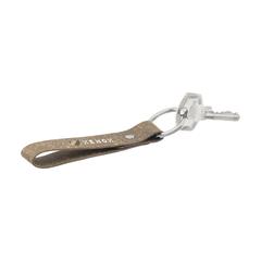Vue Recycled Leather Keyring porte-clés de couleur marron| Krokrodeal