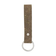 Vue Recycled Leather Keyring porte-clés de couleur marron| Krokrodeal