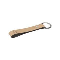 Vue Recycled Leather Keyring porte-clés de couleur beige| Krokrodeal