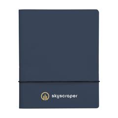 Vue Recycled Leather Refillable Notebook A5 Bloc-note de couleur bleu| Krokrodeal