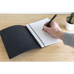 Vue Recycled Leather Refillable Notebook A5 Bloc-note de couleur bleu| Krokrodeal