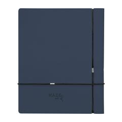 Vue Recycled Leather Refillable Notebook A5 Bloc-note de couleur bleu| Krokrodeal