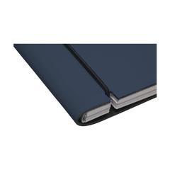 Vue Recycled Leather Refillable Notebook A5 Bloc-note de couleur bleu| Krokrodeal