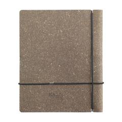 Vue Recycled Leather Refillable Notebook A5 Bloc-note de couleur marron| Krokrodeal