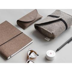 Vue Recycled Leather Refillable Notebook A5 Bloc-note de couleur marron| Krokrodeal