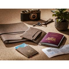 Vue Recycled Leather Refillable Notebook A5 Bloc-note de couleur marron| Krokrodeal