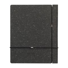 Vue Recycled Leather Refillable Notebook A5 Bloc-note de couleur noir| Krokrodeal