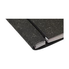 Vue Recycled Leather Refillable Notebook A5 Bloc-note de couleur noir| Krokrodeal