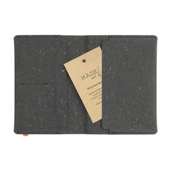 Vue Recycled Leather Passport Holder étui à passeport de couleur noir| Krokrodeal