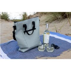 Vue RPET Cooler Bag sac isotherme de couleur gris| Krokrodeal